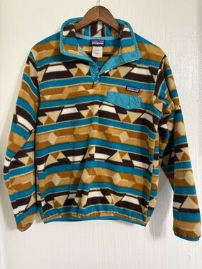 Patagonia Synchilla Fleece Sweater Aztec Southwest Pullover Snap T Women’s M